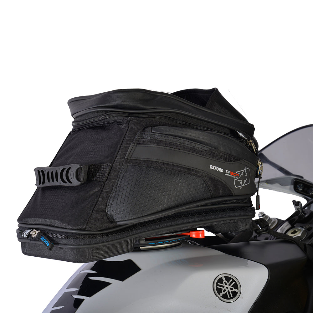 Oxford OL241 Luggage Q20R Quick Release Motorcycle Motorbike Tank Bag 20L Black