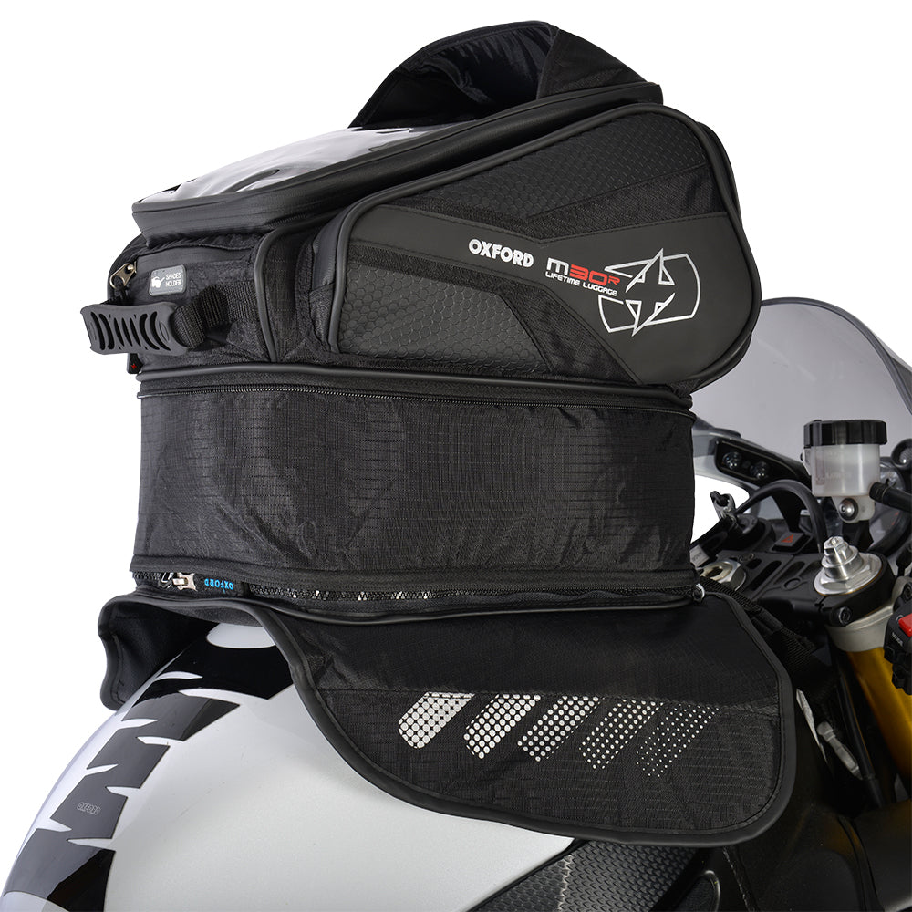 Oxford Luggage M30R Quick Release Motorcycle Motorbike Magnetic Tank Bag 30L Black