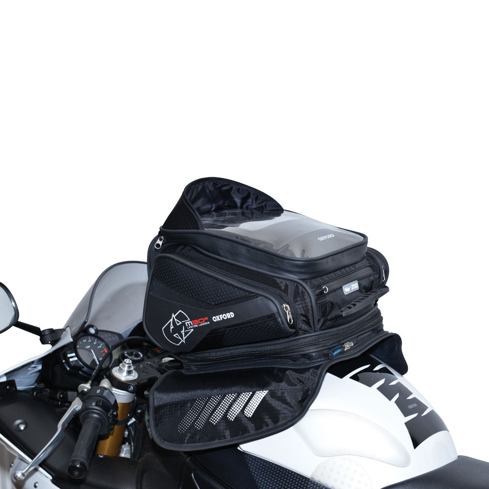 Oxford Luggage M30R Quick Release Motorcycle Motorbike Magnetic Tank Bag 30L Black