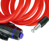 Oxford OF249 Motorcycle Bicycle Cable Lock Security Locks 12mm x 1.8M Red