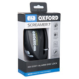 Oxford LK289 Screamer 7 Motorcycle Alarm Disc Lock 100dB Black