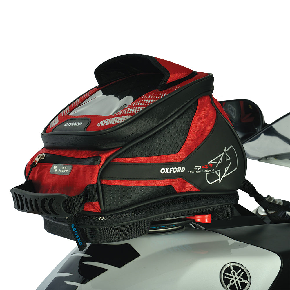 Oxford OL291 Luggage Q4R Quick Release Motorcycle Motorbike Tank Bag 4L Red