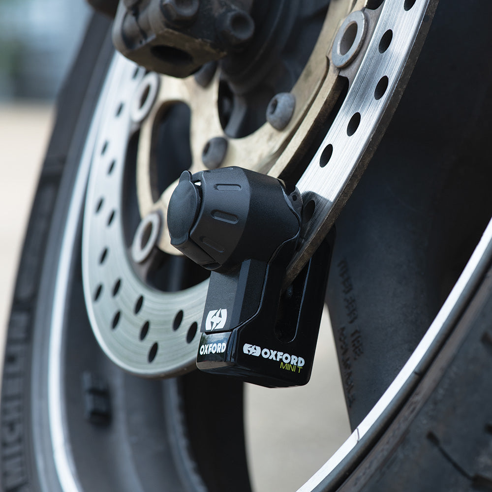 Oxford LK292 Mini T Motorcycle Scooter Disc Lock Security Black