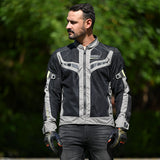 LS2 Garda Air Textile Men's Jacket Green Black Hi-Viz Yellow