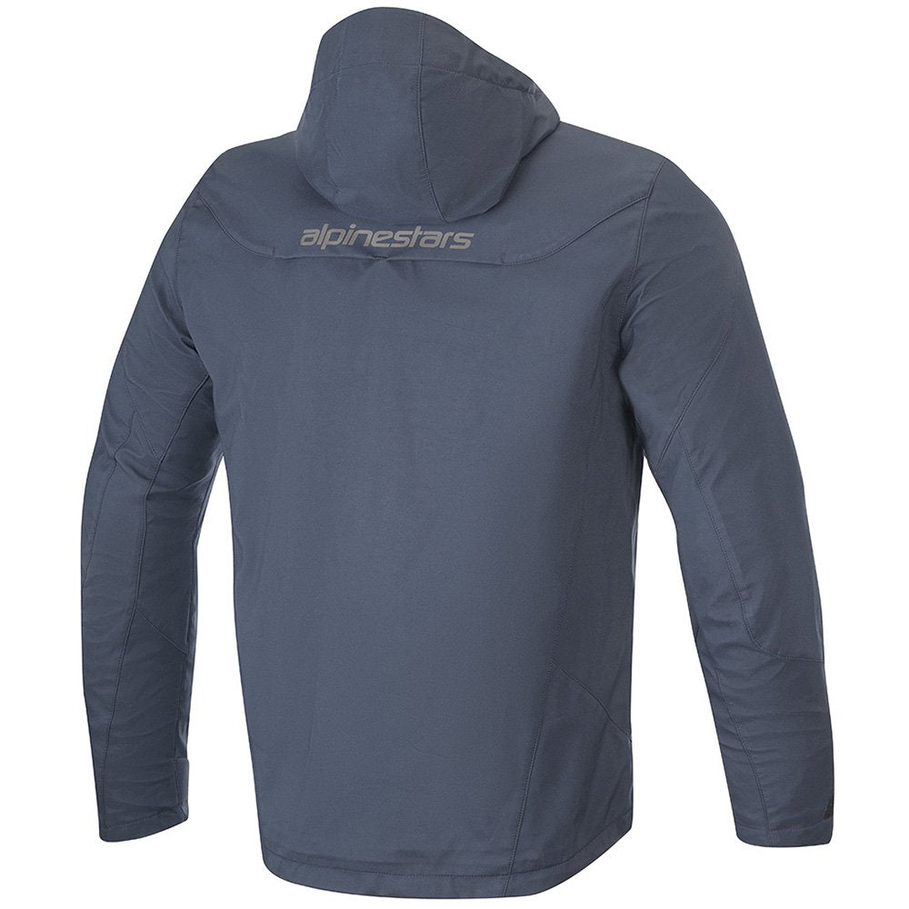Alpinestars Domino Tech Armoured Hoodie Textile Jacket Blue Navy