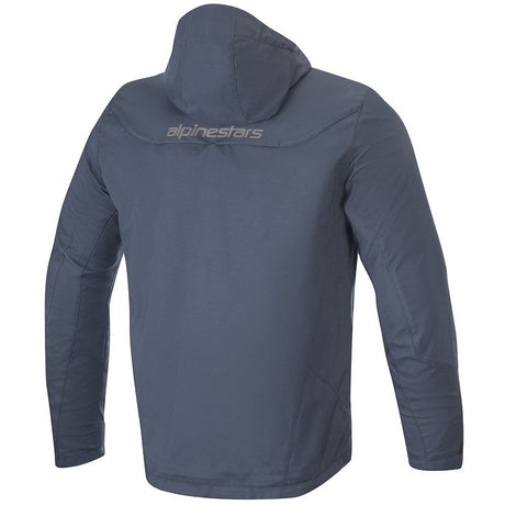 Alpinestars Domino Tech Armoured Hoodie Textile Jacket Blue Navy