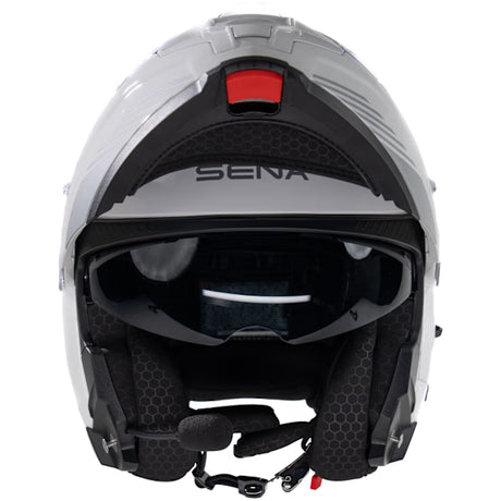 Sena Specter Smart Mesh Intercom Motorcycle Flip Front Helmet White
