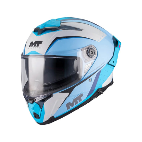MT Thunder 4 R Wind Tunnel Motorcycle Full Face Helmet Matt Blue