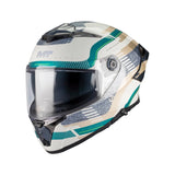 MT Thunder 4 R Relevant Motorcycle Full Face Helmet Gloss Grey Green