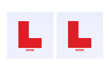 2x OXFORD Motorcycle Self Adhesive L Plate Motorbike Learner Sticker Pair