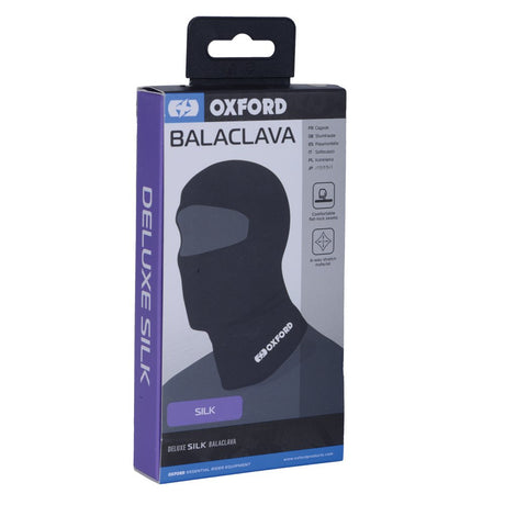 Oxford Deluxe Motorcycle Balaclava Silk Black