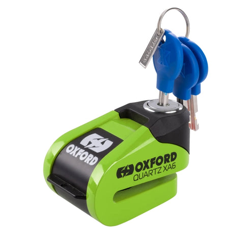 Oxford LK904 Quartz XA6 Motorcycle Alarm Disc Lock Green