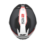MT Stinger 2 Core Motorcycle Full Face Helmet Matt Black White Red