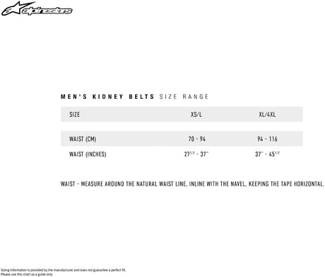 Alpinestars Sequence Motorcycle Kidney Belt XL-4XL