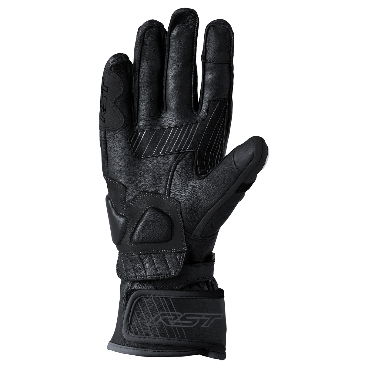RST Fulcrum CE Mens Motorcycle Leather Gloves - Black