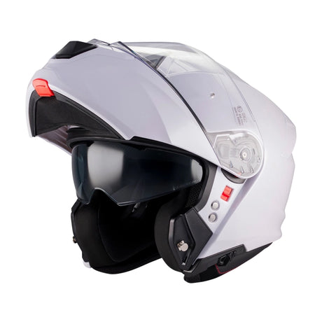 MT Genesis R SV Pure Gloss White Motorcycle Flip Front Helmet