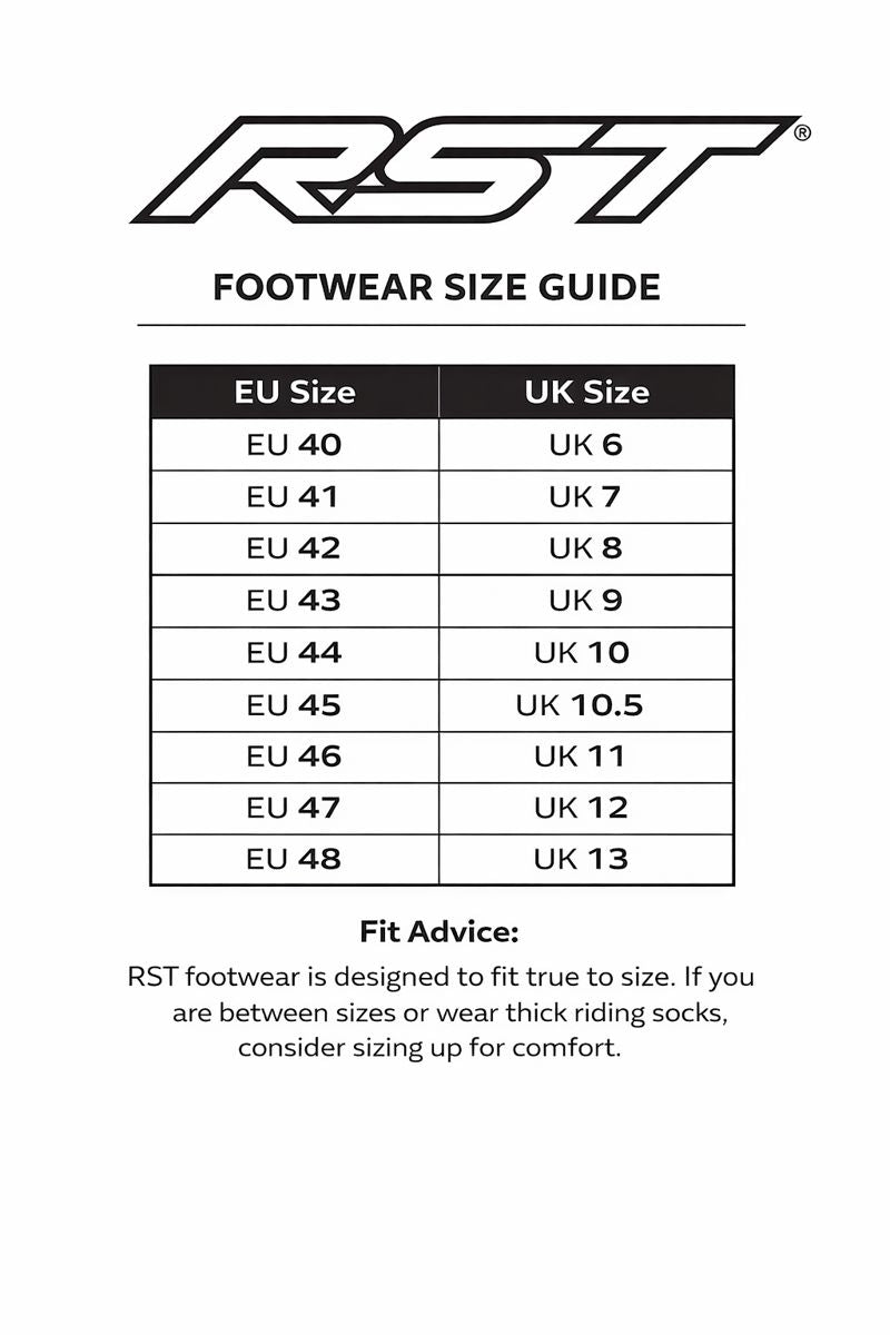RST S1 Mens CE Motorcycle Boots Black