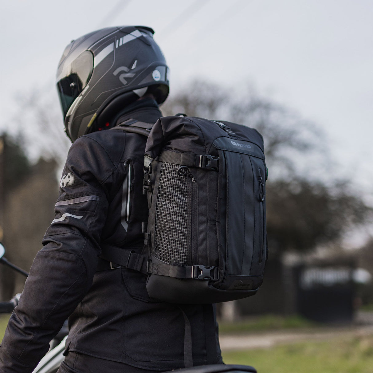 Oxford Atlas B-20 Advanced Backpack Motorcycle Motorbike Luggage 20L Black