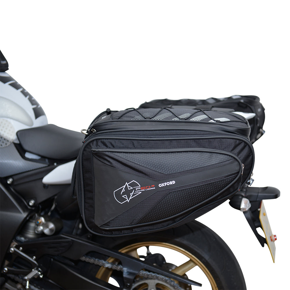 Oxford P60R Motorcycle Lifetime Panniers Motorbike Luggage 60L Black