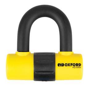 Oxford LK311 HD MAX Motorcycle Disc Lock 14mm Shackle Padlock Yellow