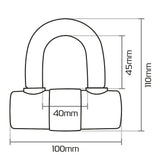 Oxford LK312 HD MAX Motorcycle Disc Lock 14mm Shackle Padlock Orange