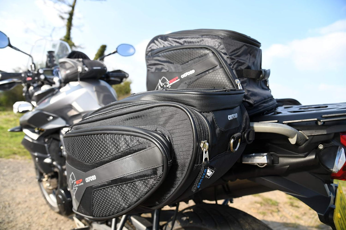 Oxford P50R Motorcycle Lifetime Panniers Motorbike Luggage 50L Black