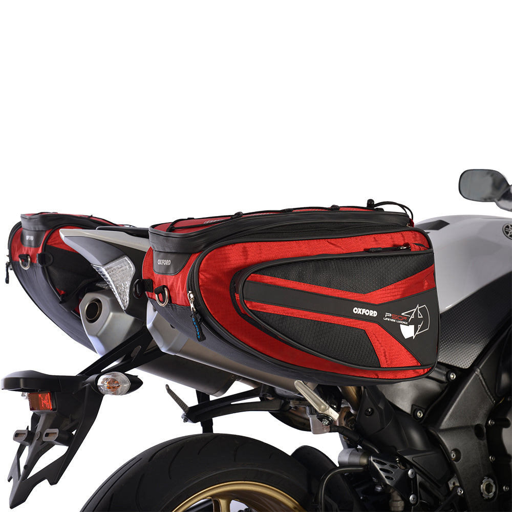 Oxford P50R Motorcycle Lifetime Panniers Motorbike Luggage 50L Red