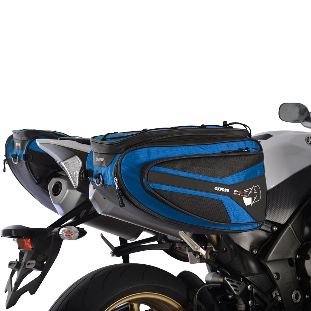 Oxford P50R Motorcycle Lifetime Panniers Motorbike Luggage 50L Blue