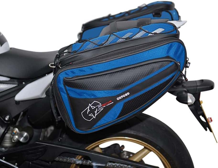 Oxford P50R Motorcycle Lifetime Panniers Motorbike Luggage 50L Blue