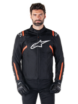 Alpinestars T-SPS V2 Waterproof Men’s Motorcycle Jacket - Black / White / Red Fluo
