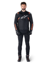 Alpinestars T-SPS V2 Waterproof Men’s Motorcycle Jacket - Black / White / Red Fluo