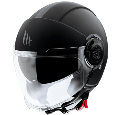 MT Viale Solid Matt Black Open Face Motorcycle Helmet