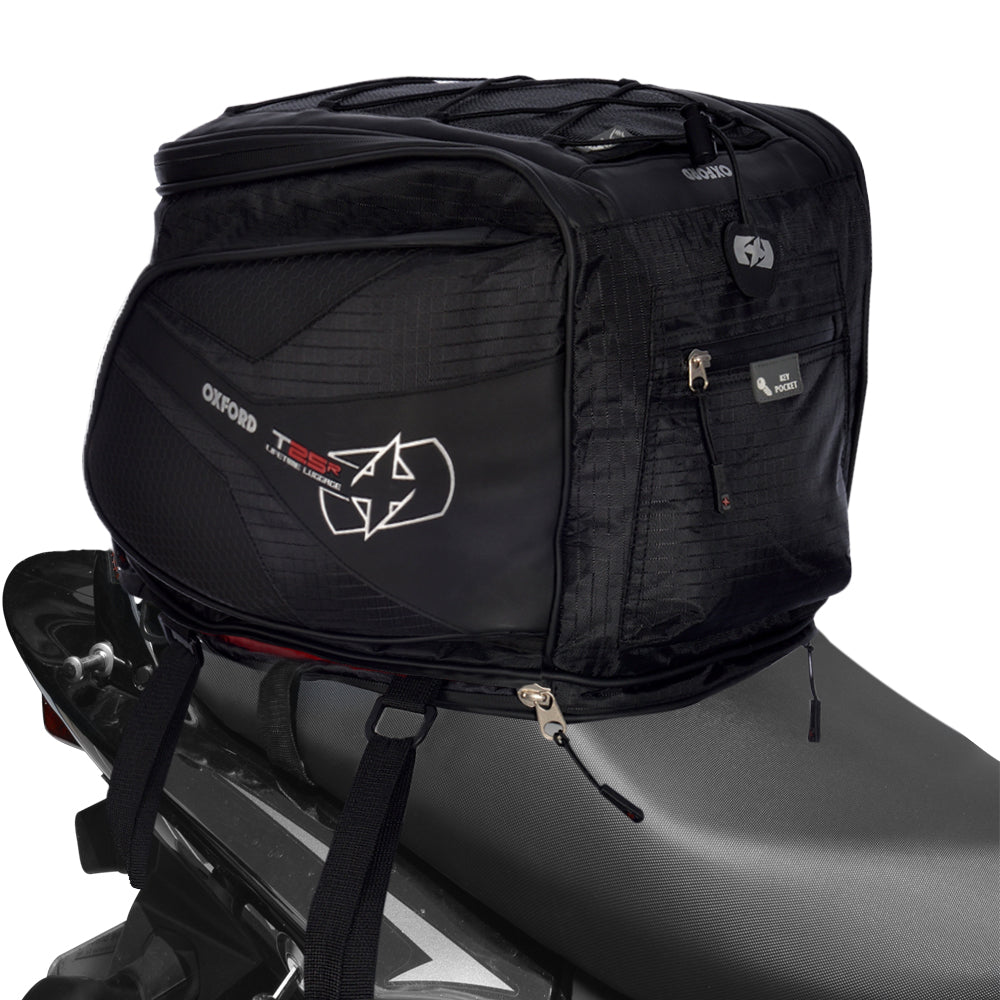 Oxford OL338 Lifetime T25R Tailpack Motorbike Motorcycle Deluxe Helmet Carrier 25L Black