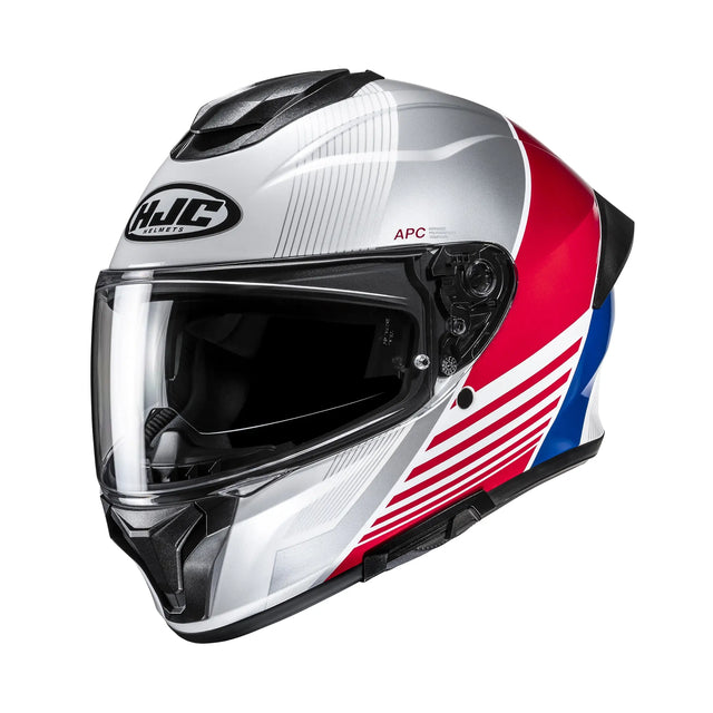 HJC C71 Morix Motorcycle Full Face Helmet White Blue Red