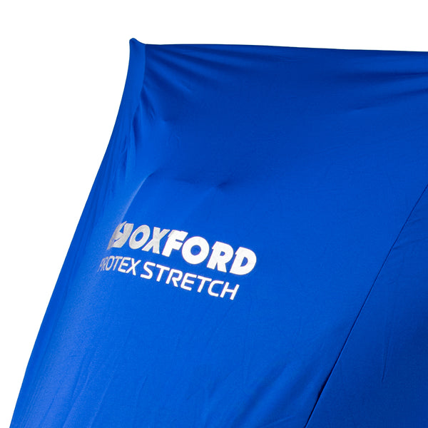 Oxford Protex Stretch Indoor Premium Stretch-Fit Blue Motorcycle Cover