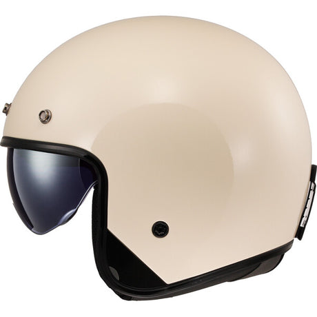 LS2 OF601 Bob II Gloss Cream Motorcycle Open Face Helmet