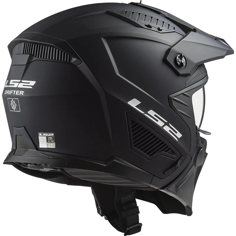 LS2 OF606 Drifter Matt Black Motorcycle Helmet