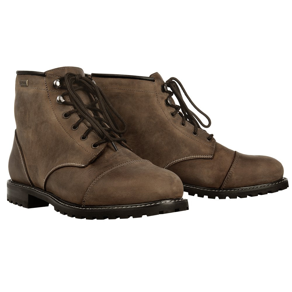 Oxford Hardy Motorcycle Ankle Boots Brown