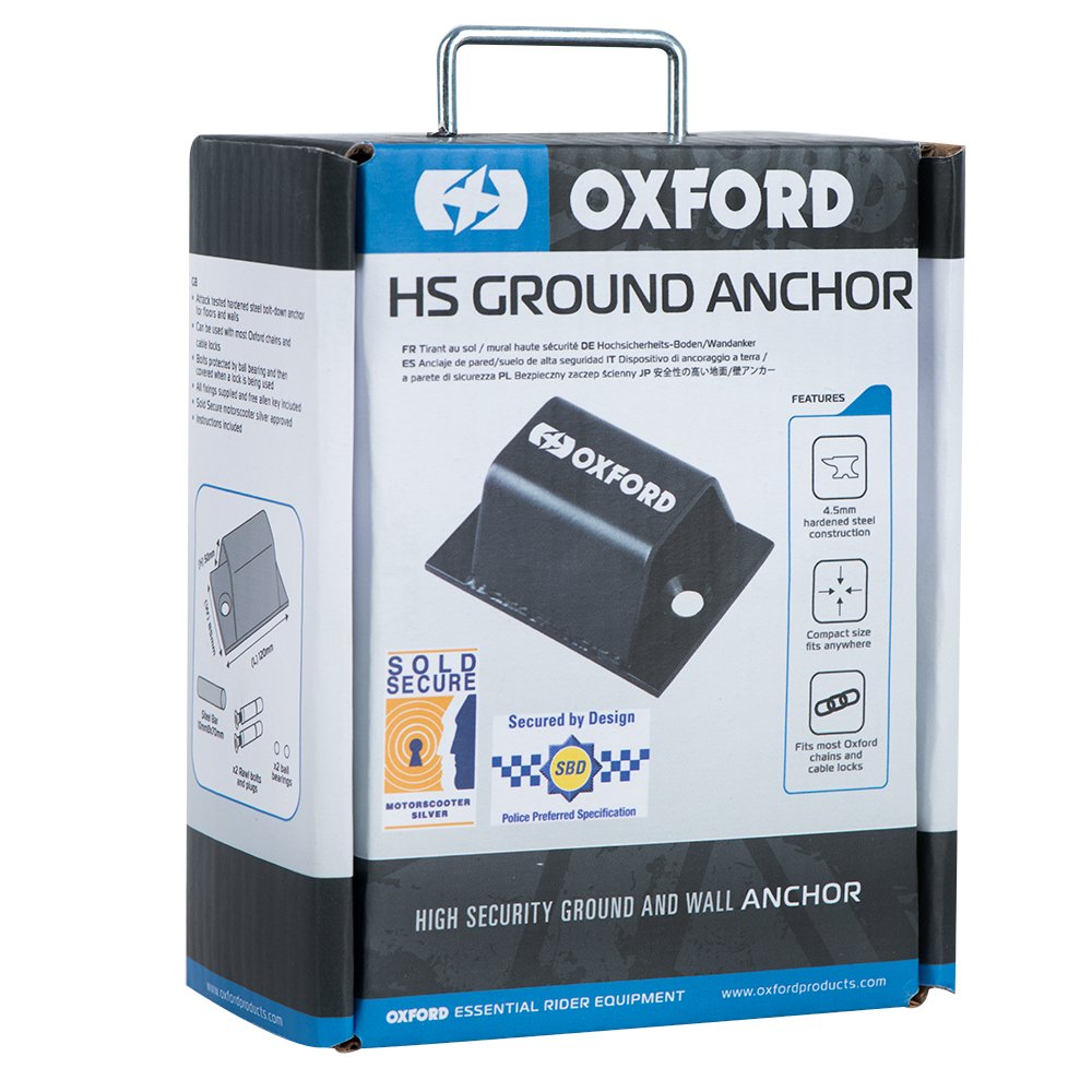 Oxford LK397 Brute Force Motorcycle Wall Ground Anchor Lock