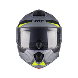 MT Genesis R SV Cheeky Matt Grey Fluo Motorcycle Flip Front Helmet