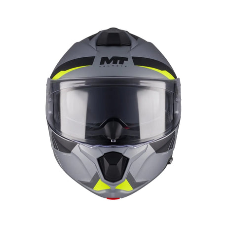 MT Genesis R SV Cheeky Matt Grey Fluo Motorcycle Flip Front Helmet
