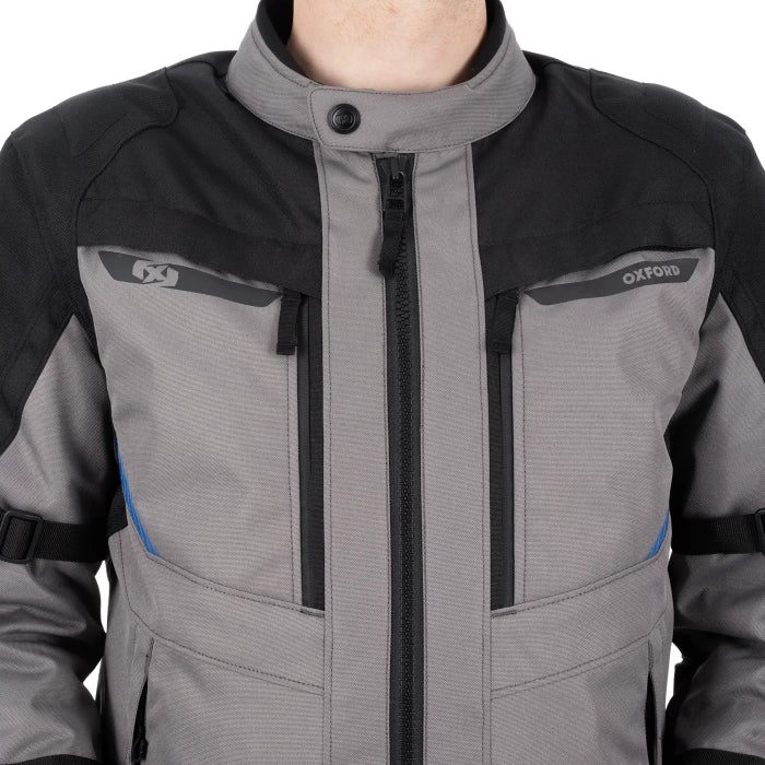 Oxford Toronto 1.0 D2D Men's Motorcycle Jacket Black / Grey / Blue