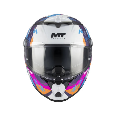 MT Thunder 4 R Pipen Motorcycle Full Face Helmet Gloss Pink White