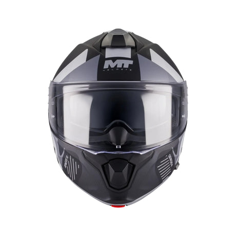 MT Genesis R SV Lancer Matt Black Grey Motorcycle Flip Front Helmet