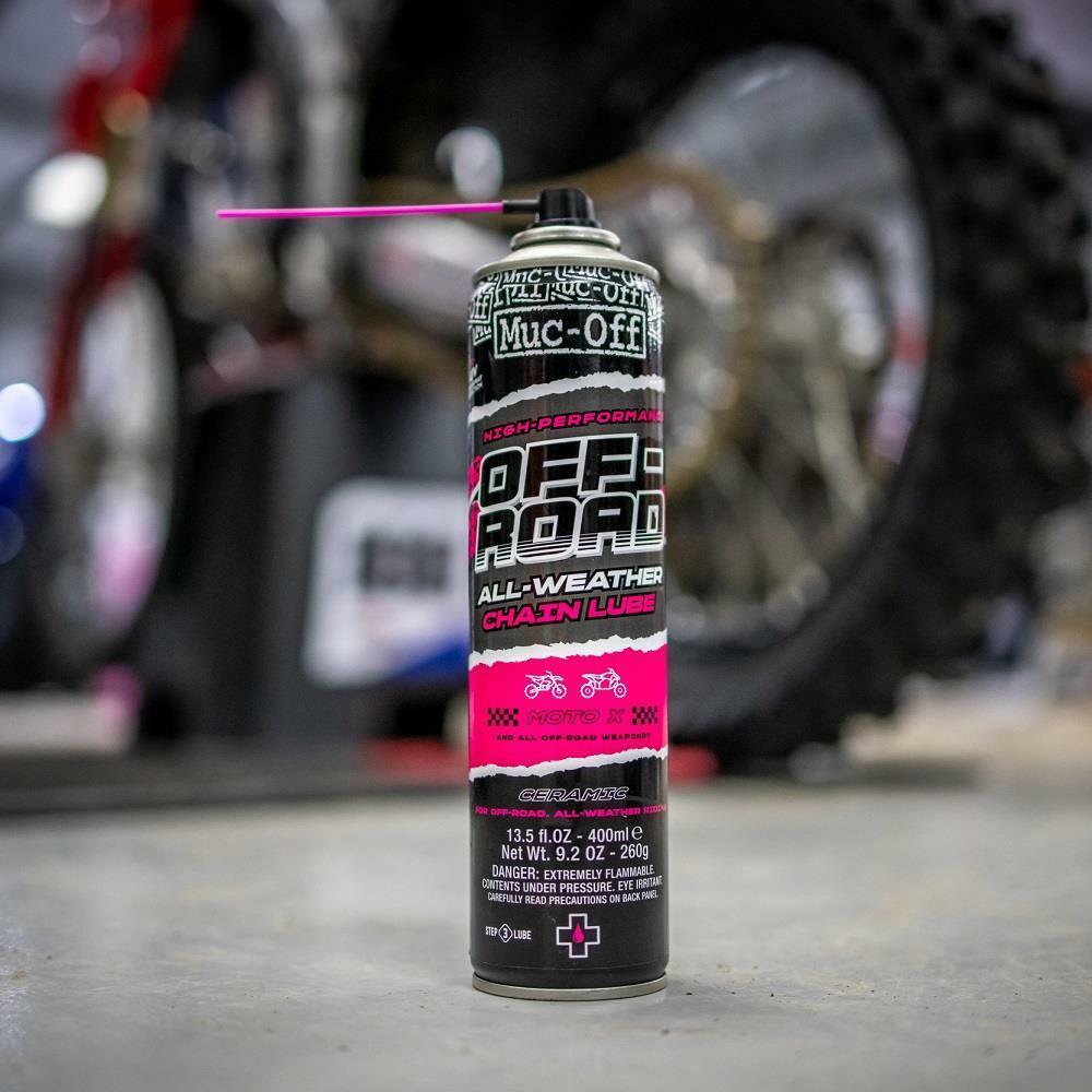 Muc-Off Off-Road Motorcycle All Weather Chain Lube Motocross Moto X Spray 400ml