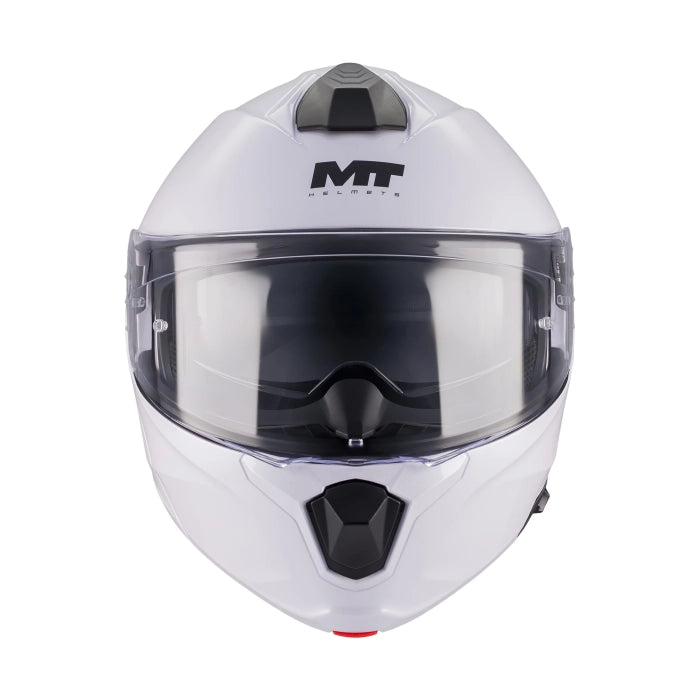 MT Genesis R SV Pure Gloss White Motorcycle Flip Front Helmet