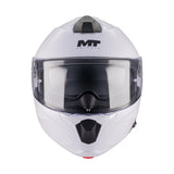 MT Genesis R SV Pure Gloss White Motorcycle Flip Front Helmet