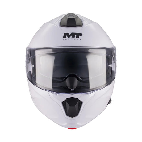 MT Genesis R SV Pure Gloss White Motorcycle Flip Front Helmet
