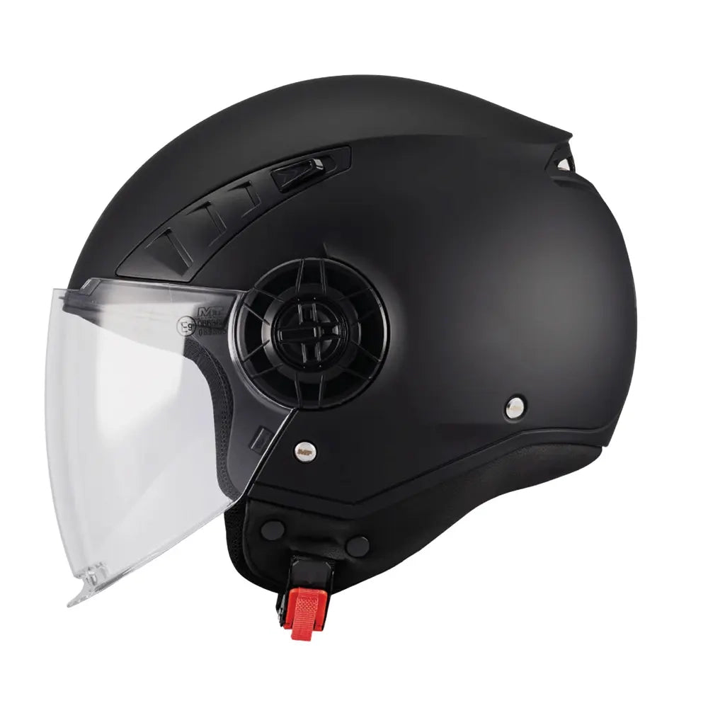MT Aeris Pure Motorcycle Open Face Helmet Matt Black