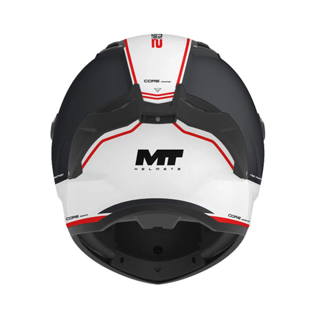 MT Stinger 2 Core Motorcycle Full Face Helmet Matt Black White Red